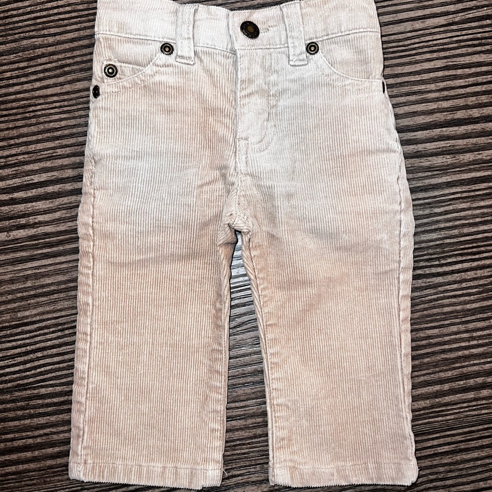 Janie and Jack Boys Khaki Straight Leg Corduroy Pants size 6-13 months